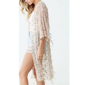 Forever 21 Sequin Kimono